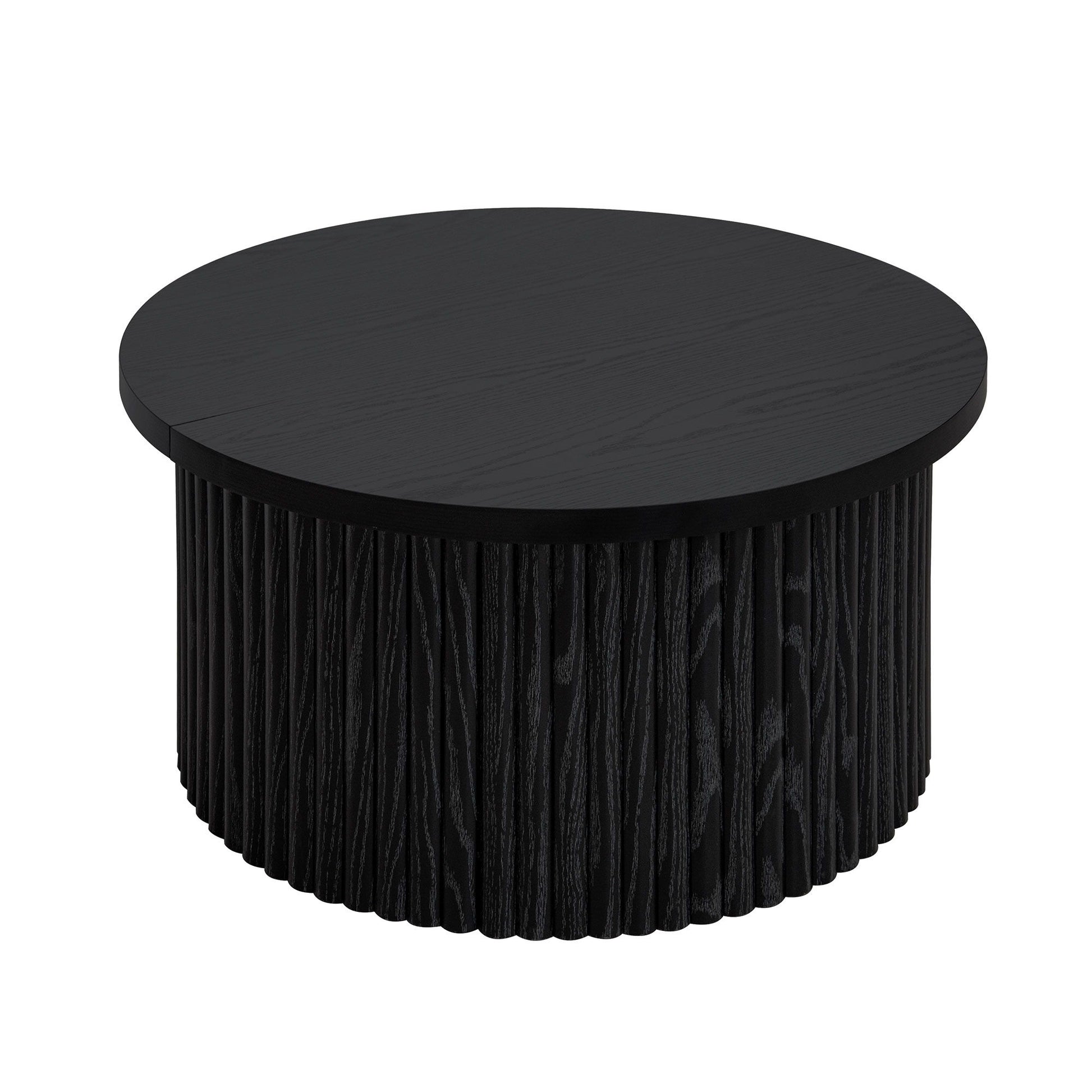 Coffee Table, Round Coffee Table, Modern Side Tables Accent End Table For Living Room, Apartment - Black