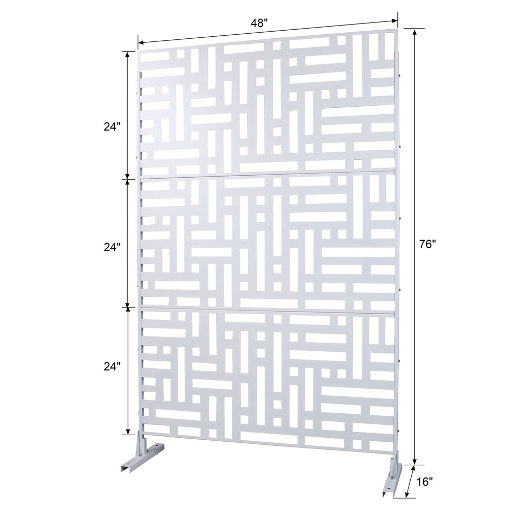 Decorative Freestanding Metal Privacy Screen For Indoor & Outdoor Use