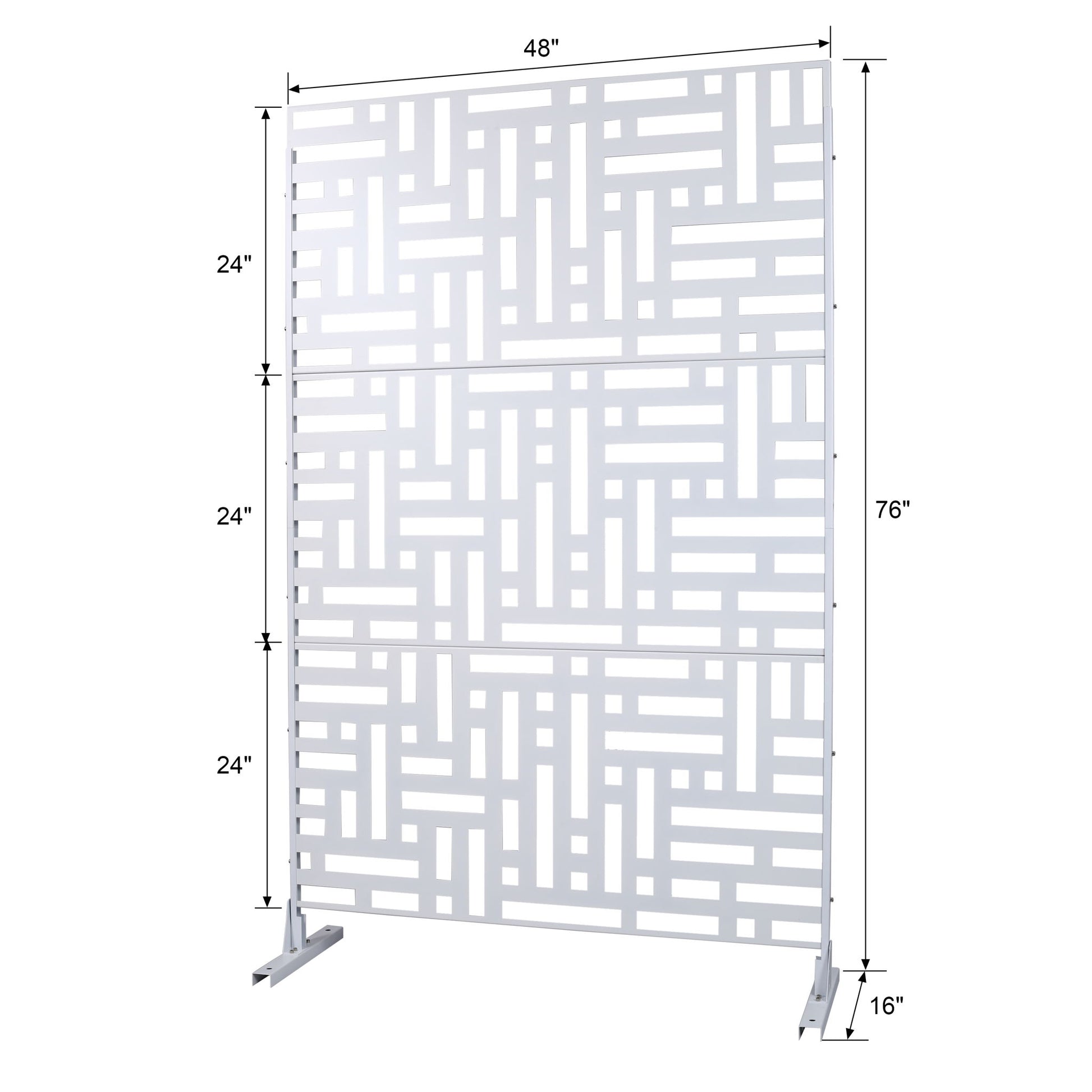 Decorative Freestanding Metal Privacy Screen For Indoor & Outdoor Use