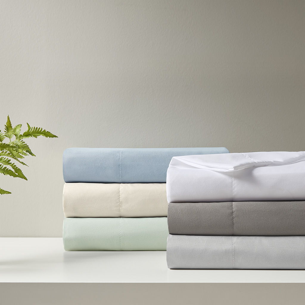 Queen Smart Cool Microfiber Sheet Set - Light Gray