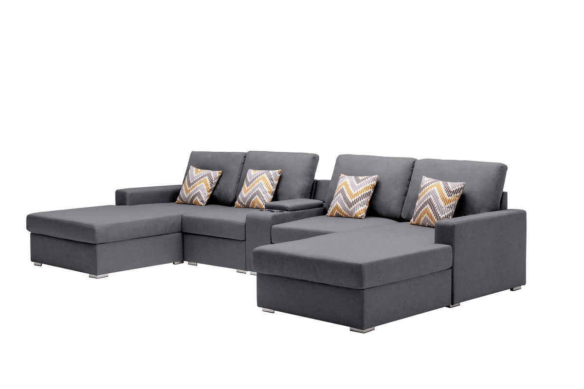 Nolan - Fabric 5 Piece Sectional Sofa With Interchangeable Legs