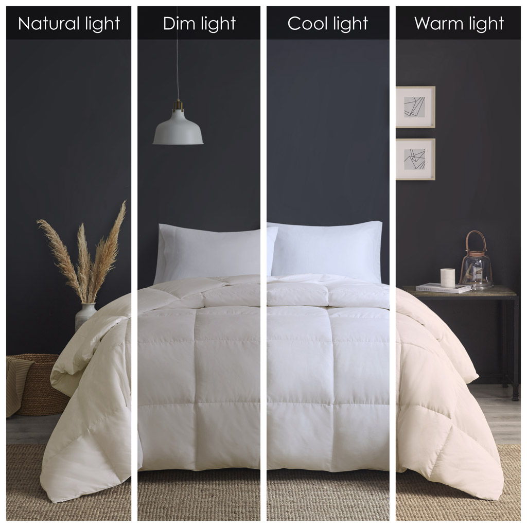 Heavy Warmth - Goose Feather and Down Oversize Queen Comforter - Cream