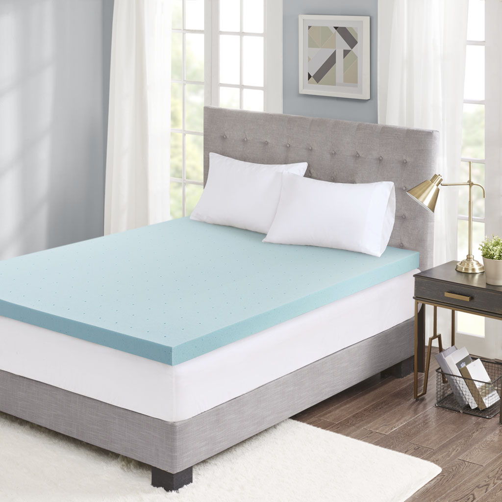 Gel Memory Foam With Cooling Cover Hypoallergenic Mattress Topper - Twin Long