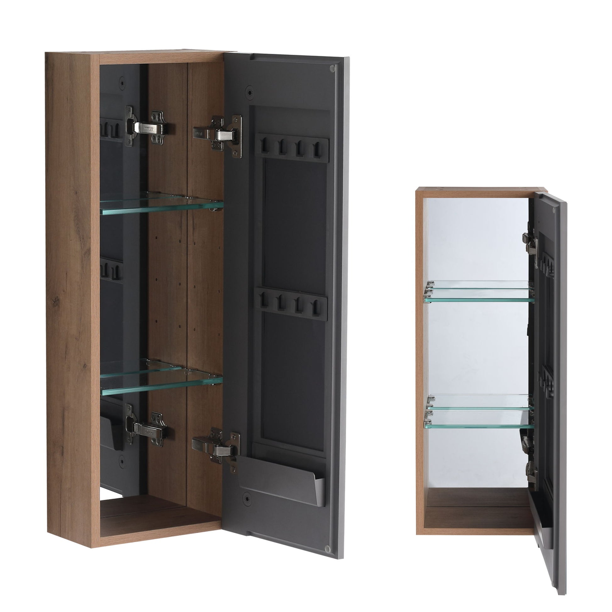 Wall Mounted Bathroom Cabinet With Adjustable Shelves, Storage For Vanity - Imitative Oak
