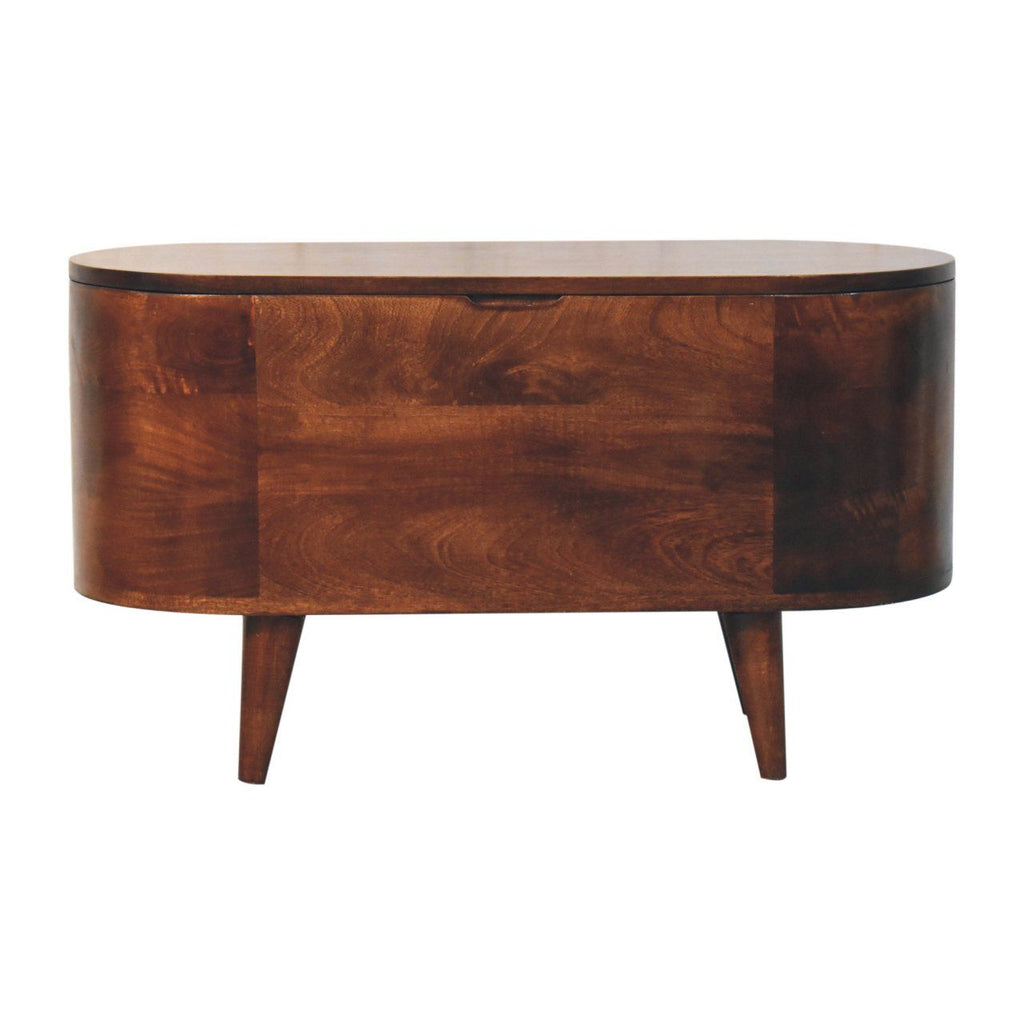 Rounded Lid Up Blanket Box