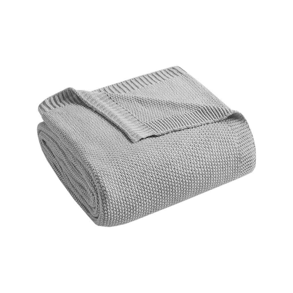 Bree Knit - King Blanket - Gray
