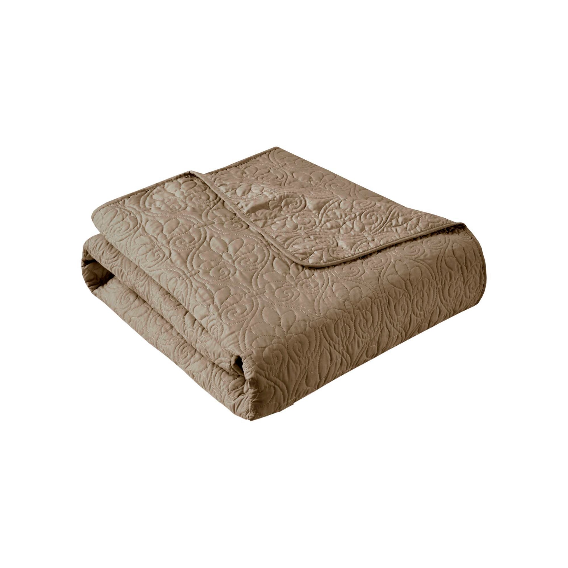 Quebec - Oversized Quilted Throw - Khaki