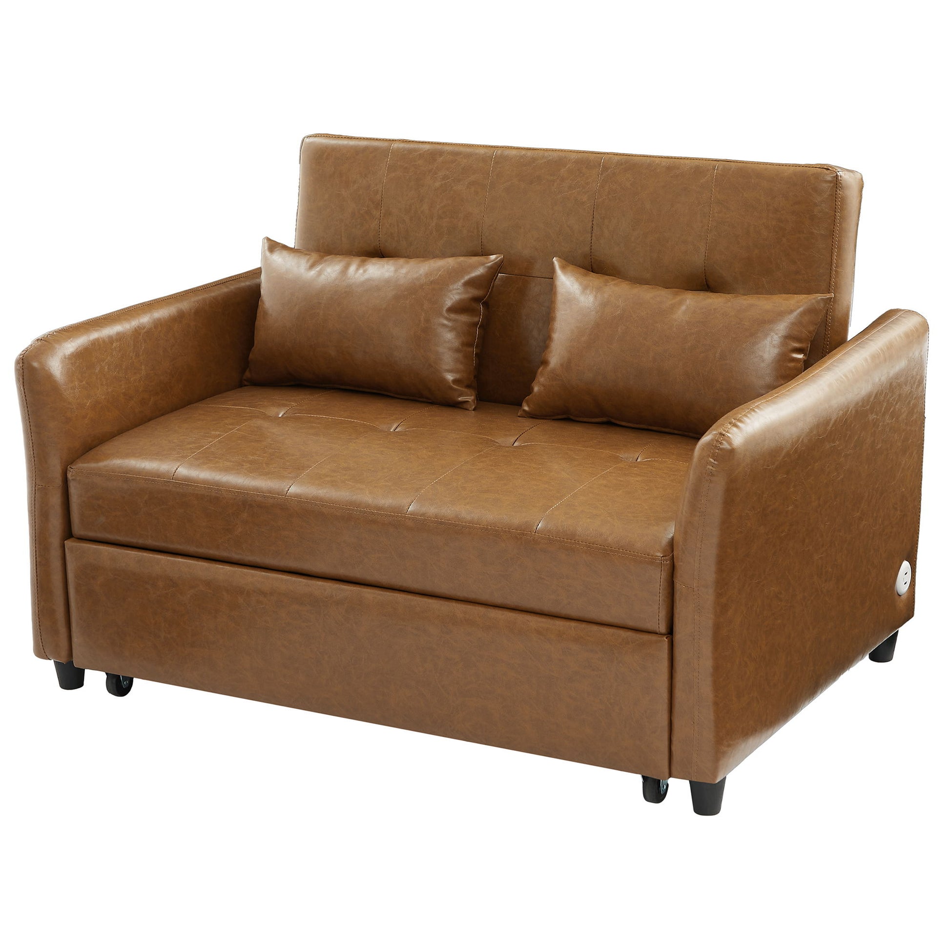 Convertible Sleeper Bed, Adjustable Oversized Armchair With 3 USB Ports