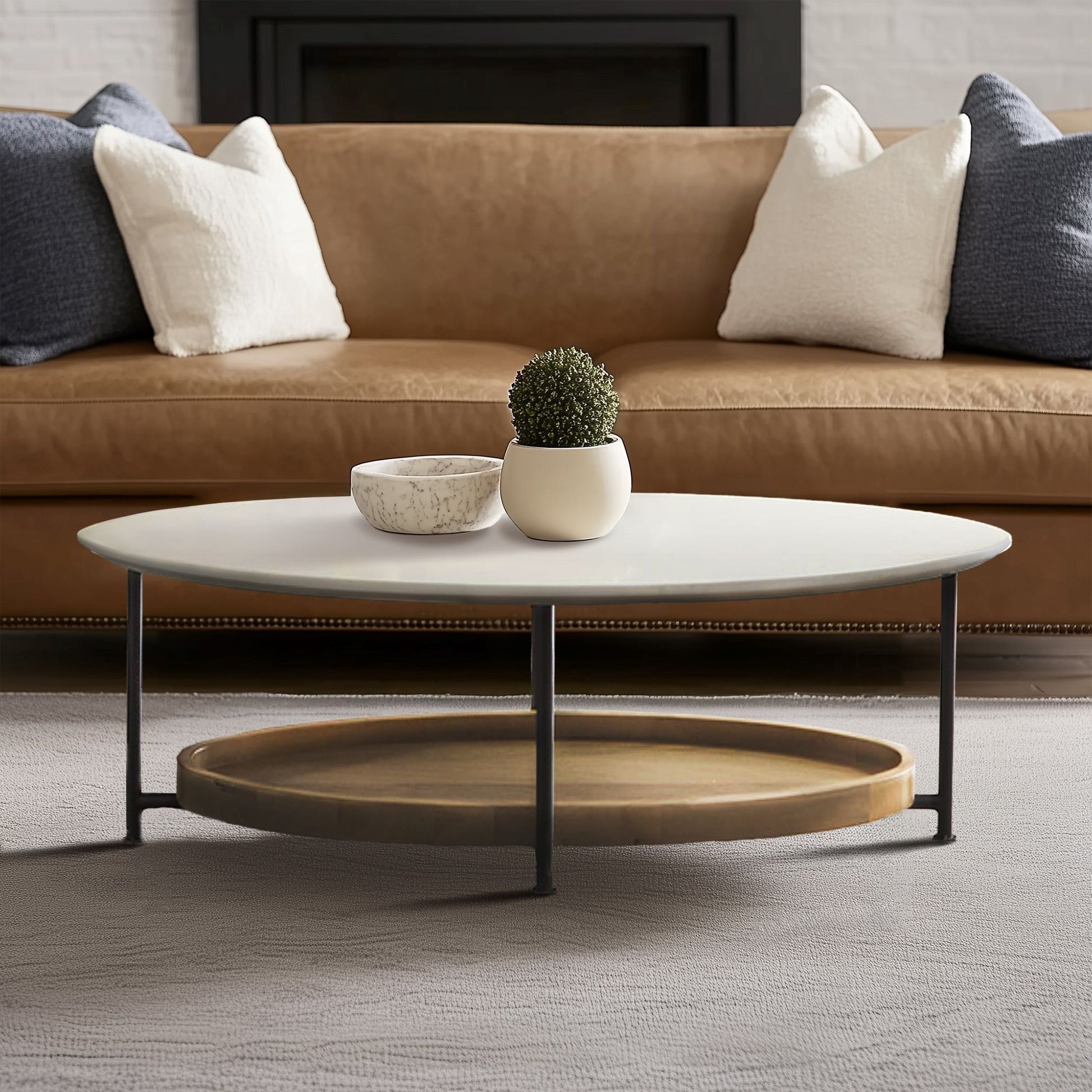 Beaumont - Coffee Table - White / Natural