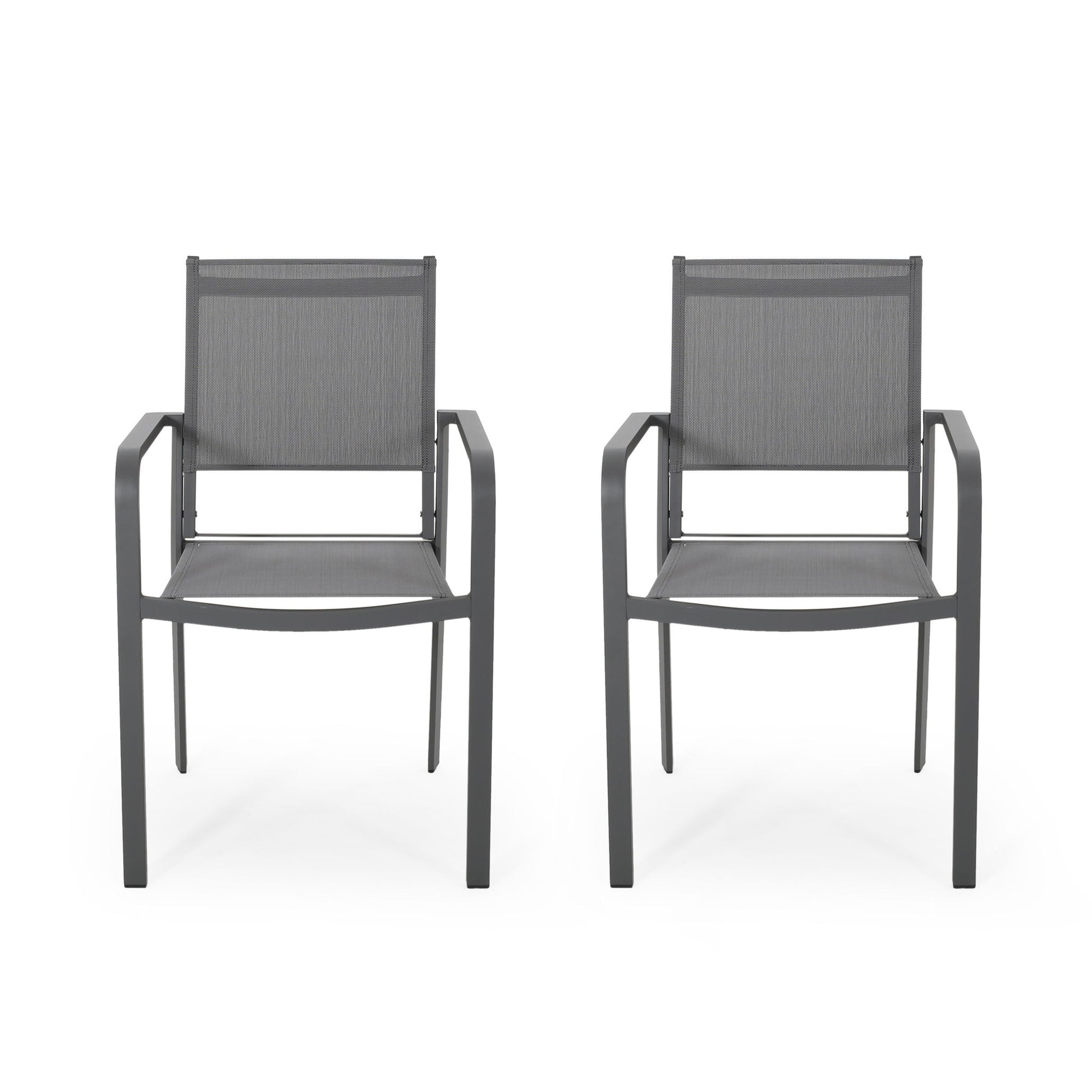 Waterfal - Outdoor Aluminum Dining Chair With Mesh Seat (Set of 2)