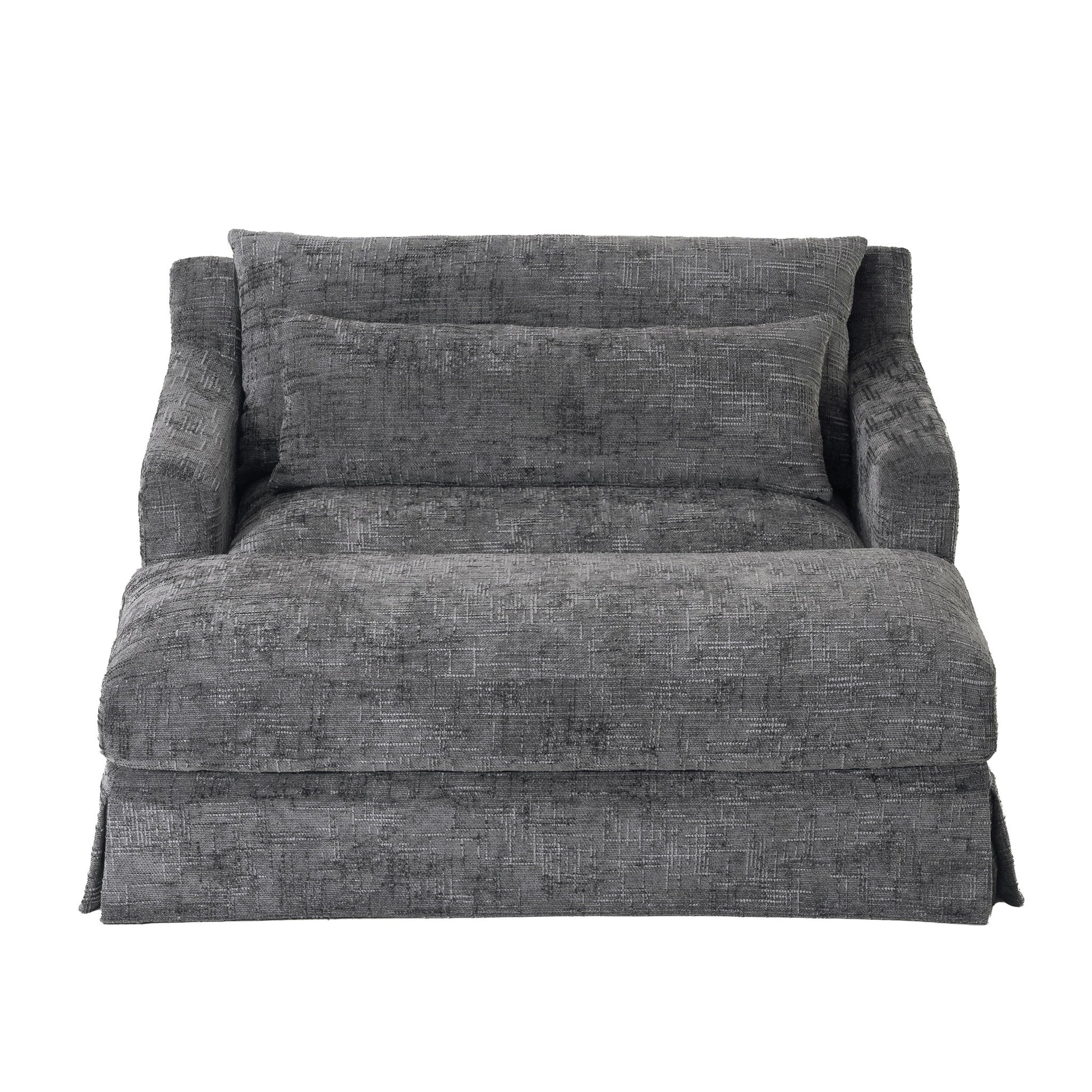 Sofa Bed Loveseat With Textured Surface And 2 Cushions