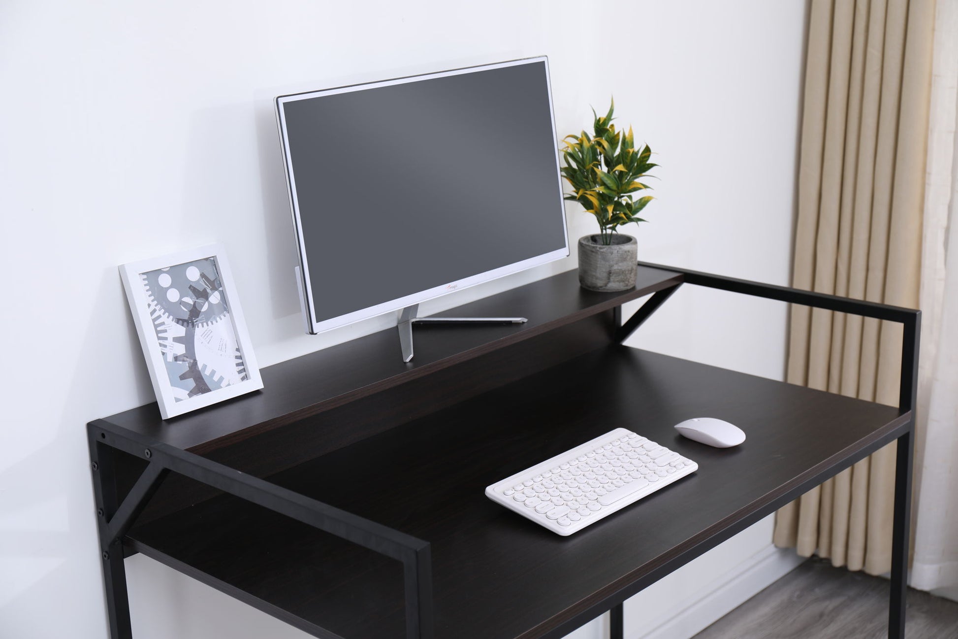 Console Table Narrow Modern Entryway Table Small Behind Couch Table Skinny Sofa Table Hallway Table For Living Room - Black