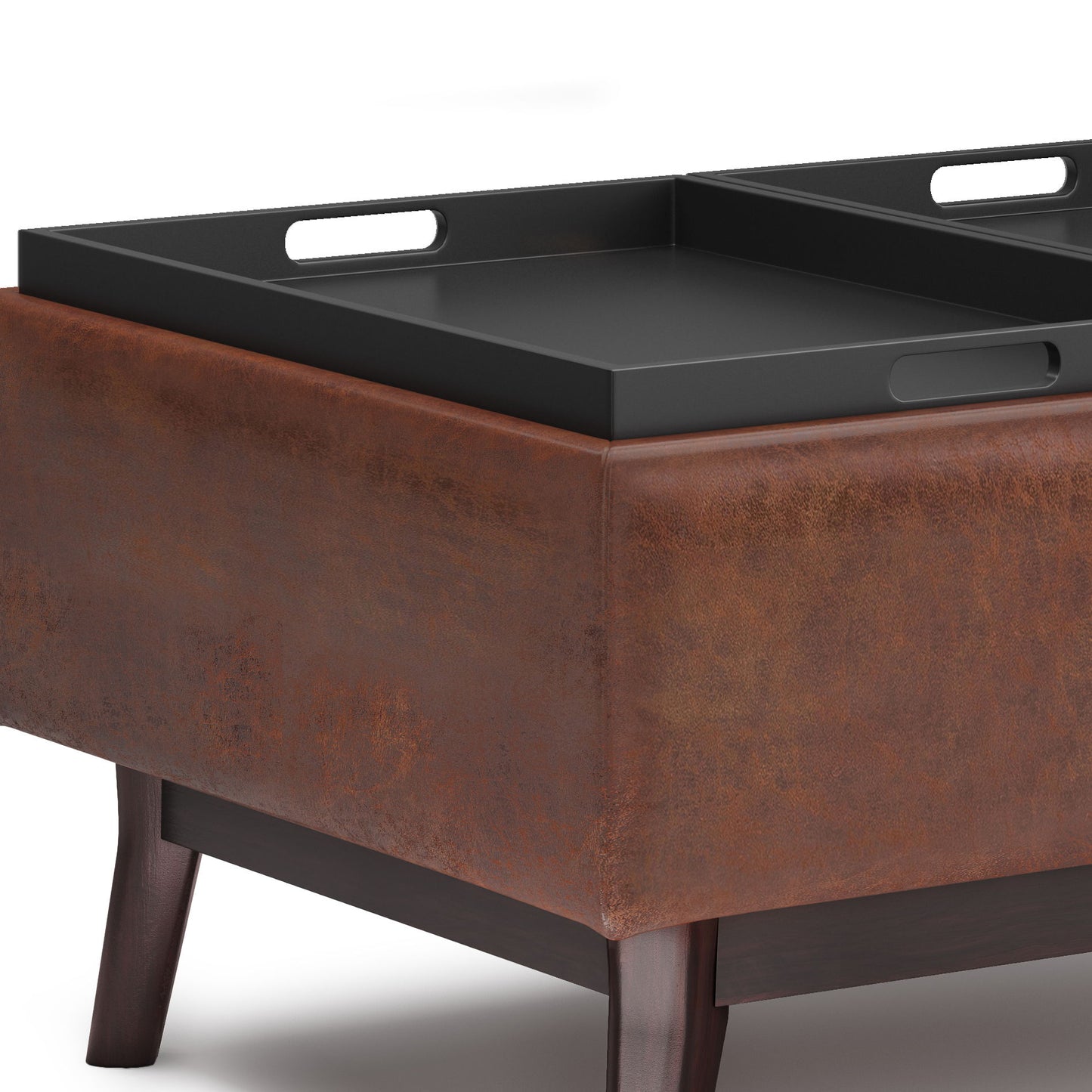 Owen - Tray Top Small Coffee Table Storage Ottoman