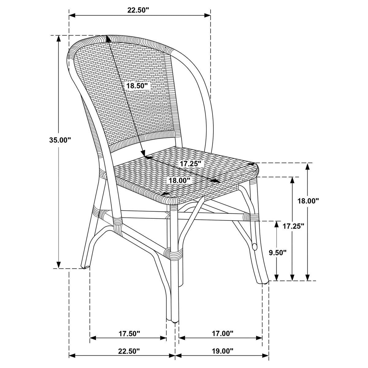 Chaucer - Dining Side Chair (Set of 2) - Brown