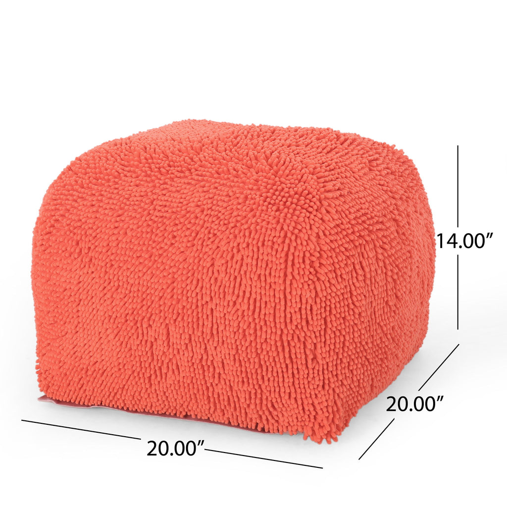 Spongy Microfiber Square Pouf Soft Seating