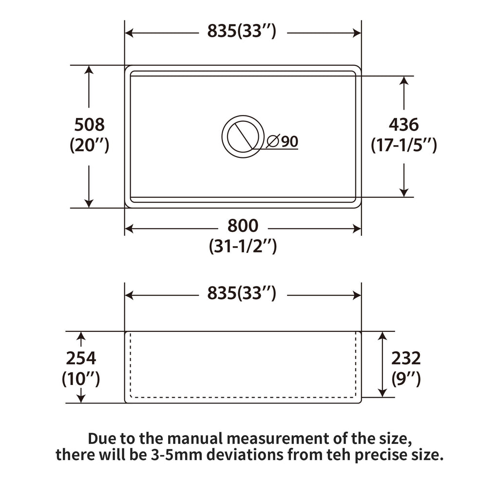 Farmhouse Sink Workstation, Ceramic Single Bowl With Accessories