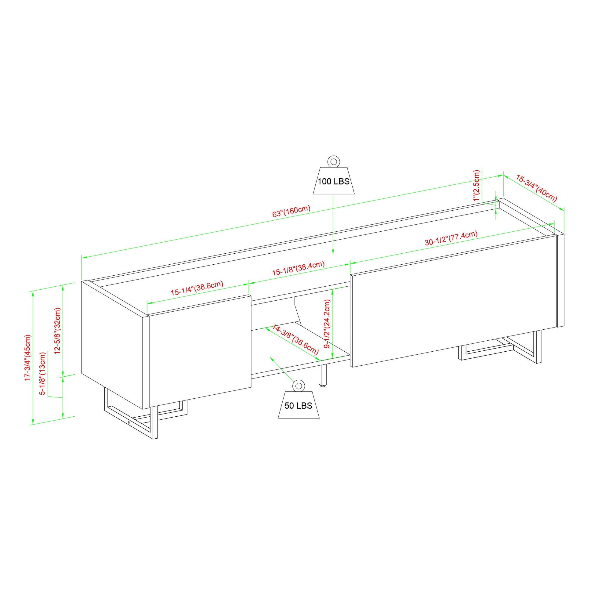 Contemporary Low Profile TV Stand