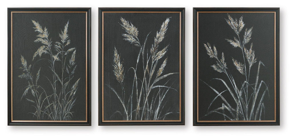 Janisburg - Wall Art Set (Set of 3) - Black / White / Brown