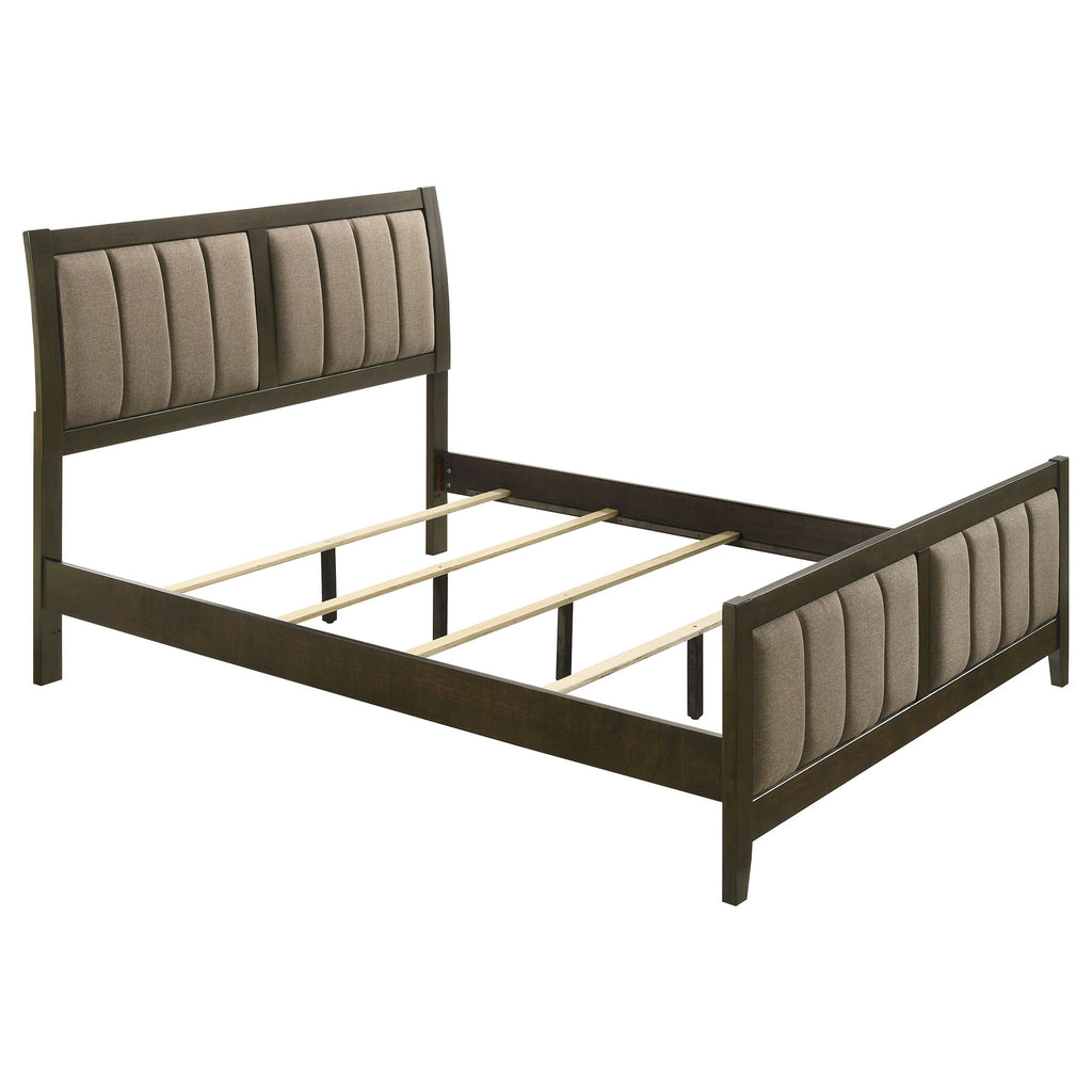 Clement - 4 Piece Queen Bedroom Set With Tufted Headboard - Dark Coffee