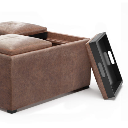 Avalon - Square Coffee Table Storage Ottoman