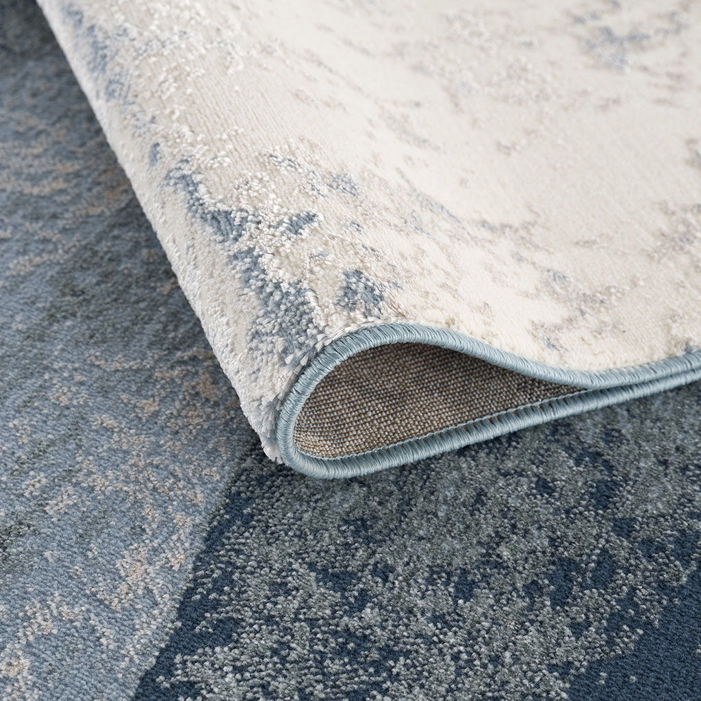 Grace - 8' X 10' Abstract Wave Area Rug - Blue