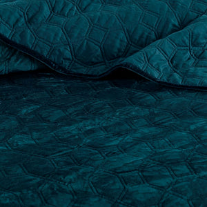 Harper - Reversible 3 Piece Coverlet Set - Teal