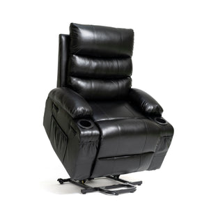 Large Size Electric Power Lift Recliner Chair Sofa With 8 Point Vibration Massage And Lumbar Heat