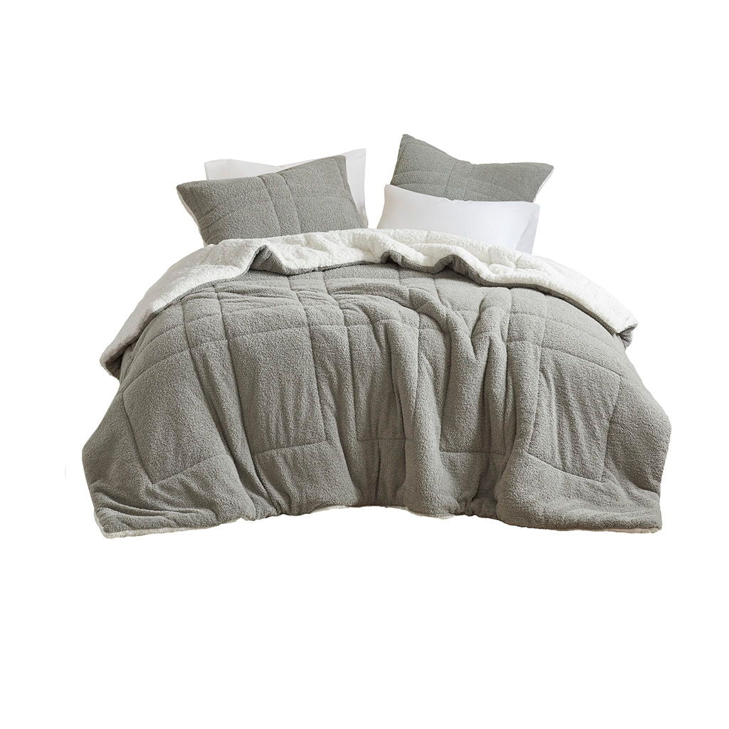 Wynne - 3 Piece Full/Queen Comforter Set - Gray