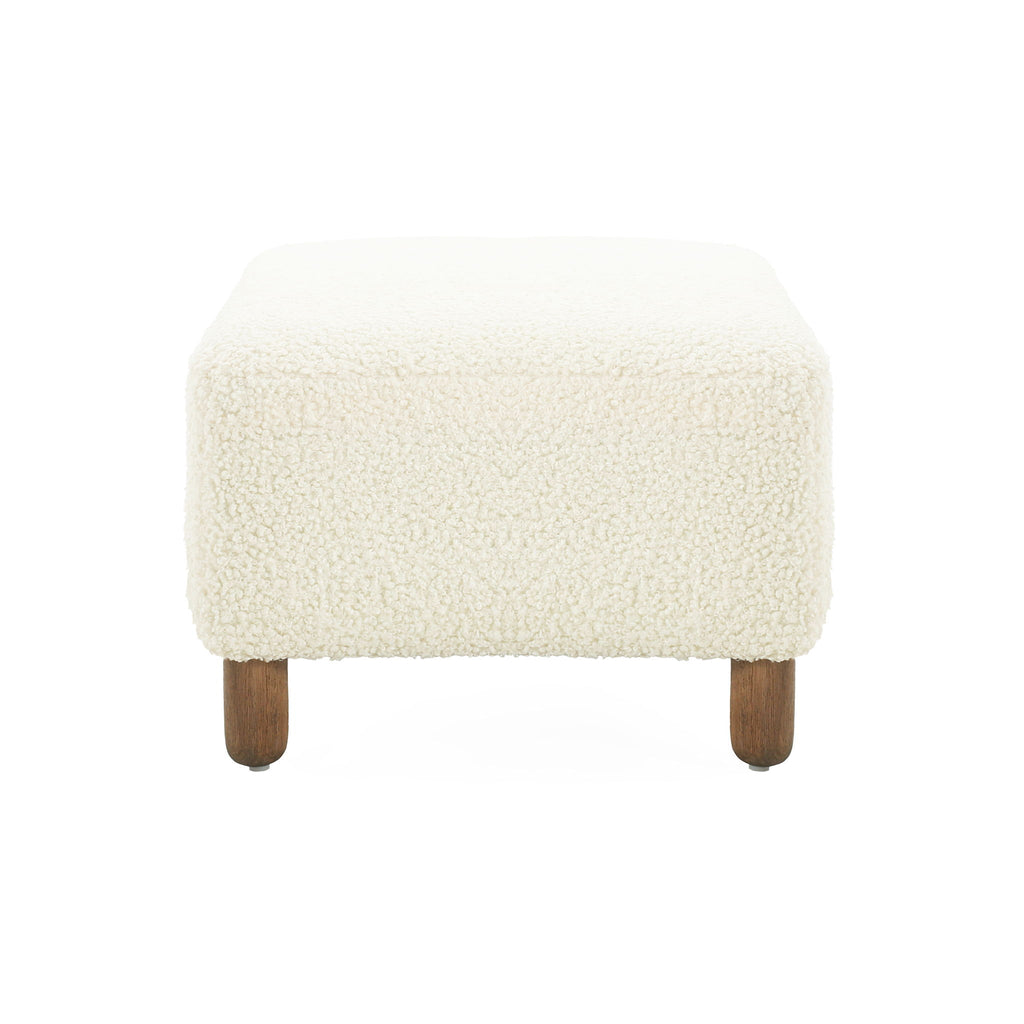 Contemporary Ottoman With Foam Cushion And Durable Upholstery