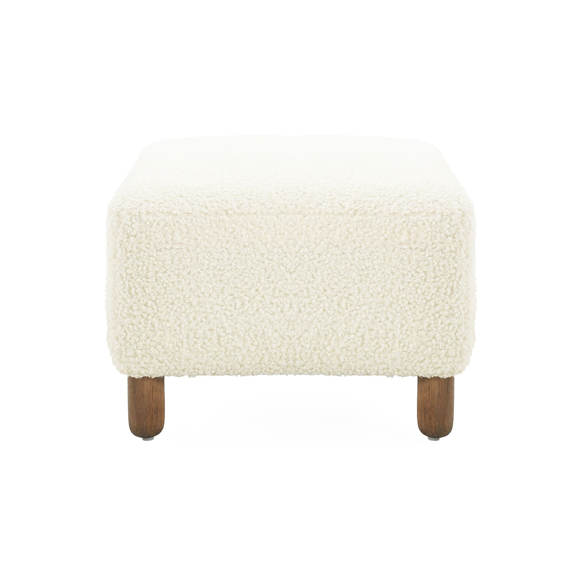 Contemporary Ottoman With Foam Cushion And Durable Upholstery