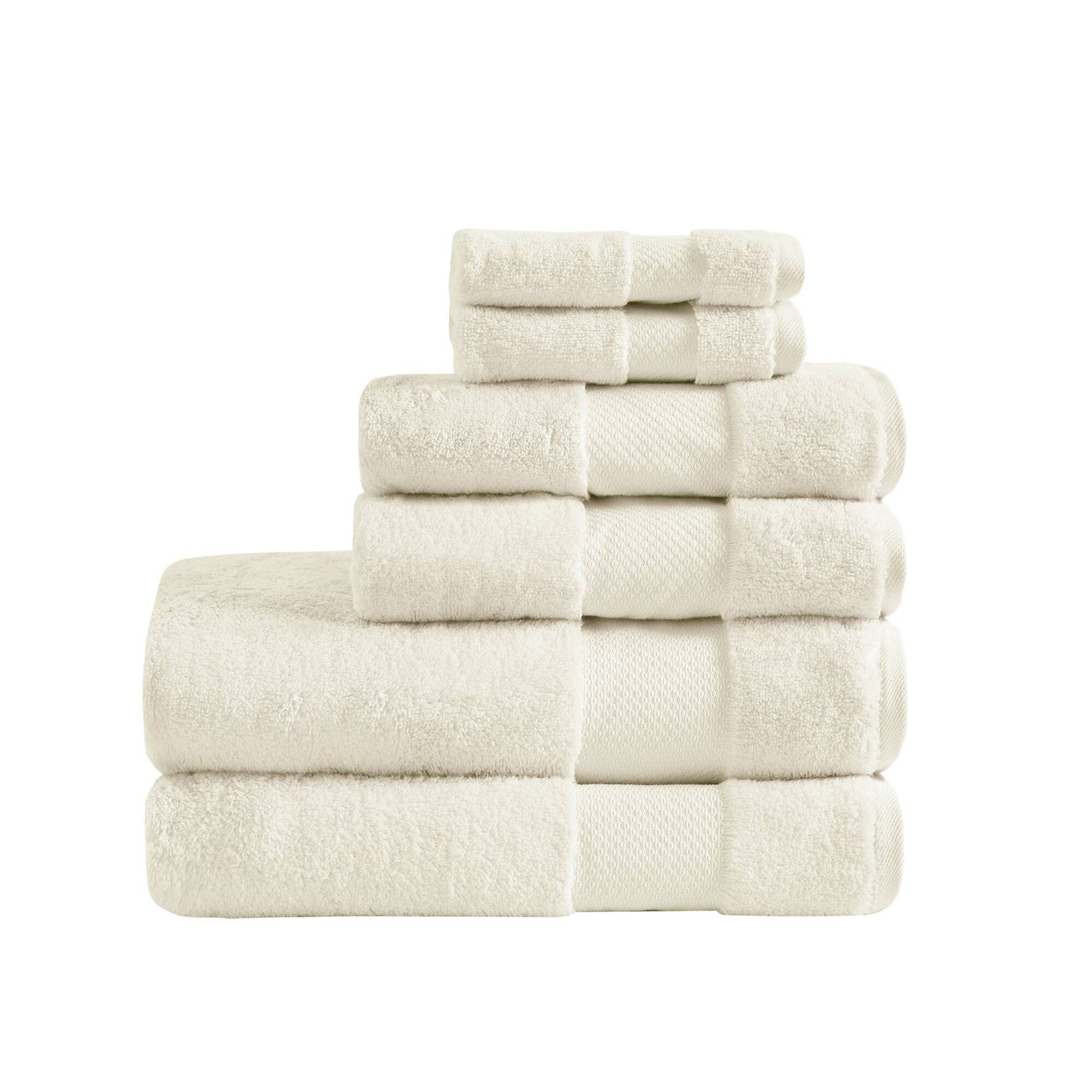 Turkish - 6 Piece Bath Towel Set - Natural