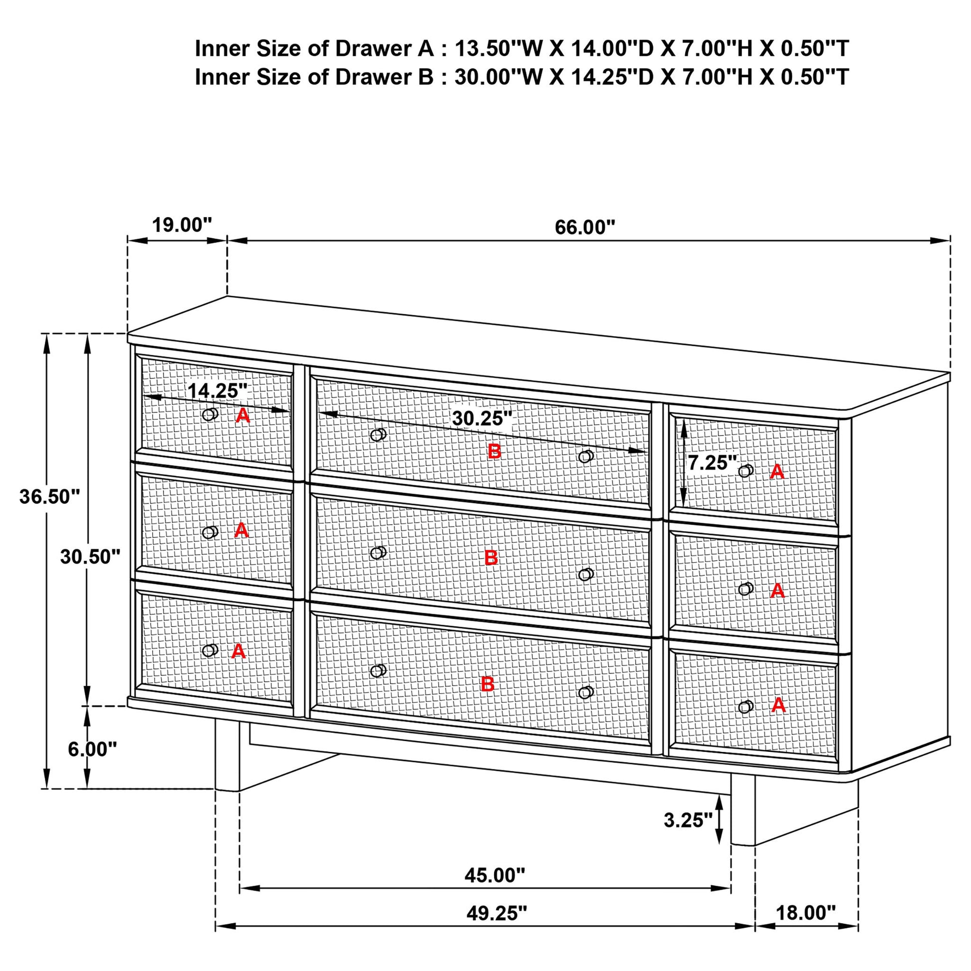 Kimpton - 9 Drawer Dresser Cabinet - Beige