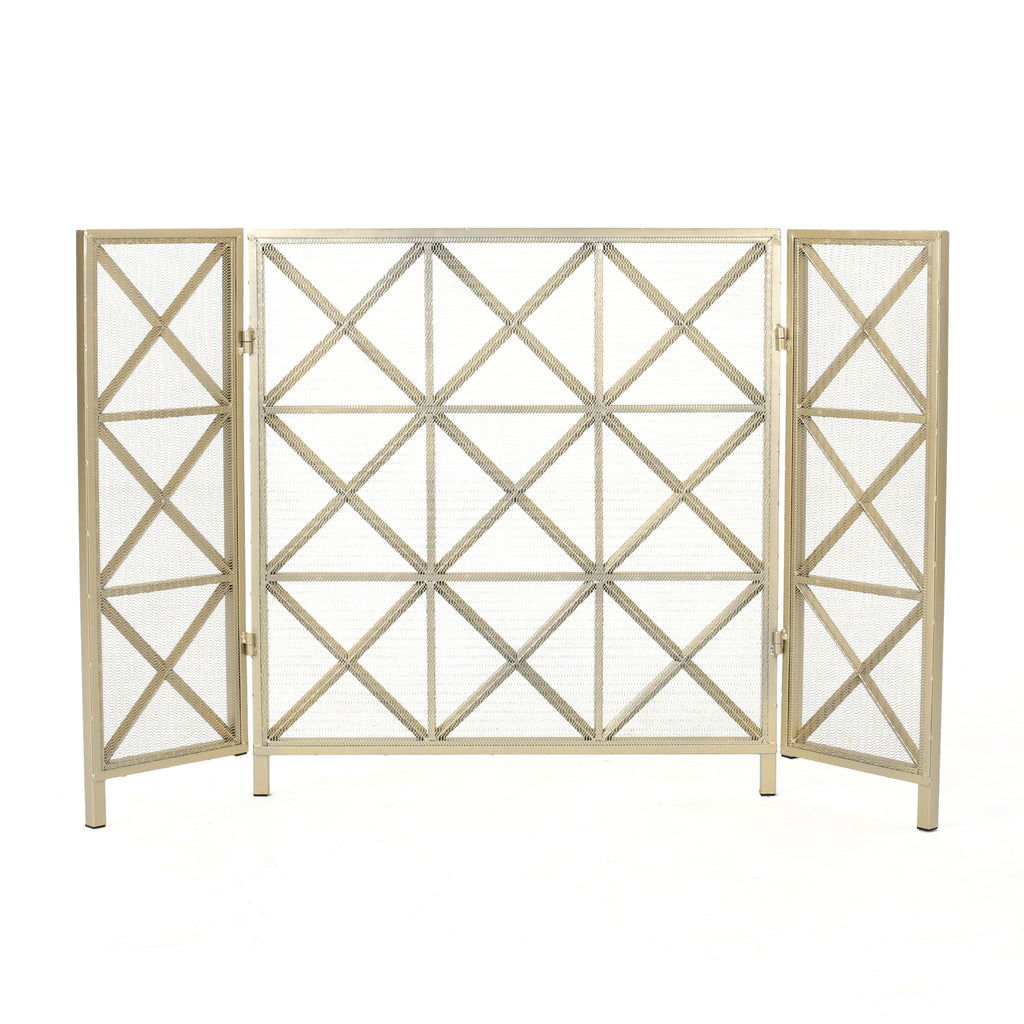 Margaret - 3 Panel Fireplace Screen Iron