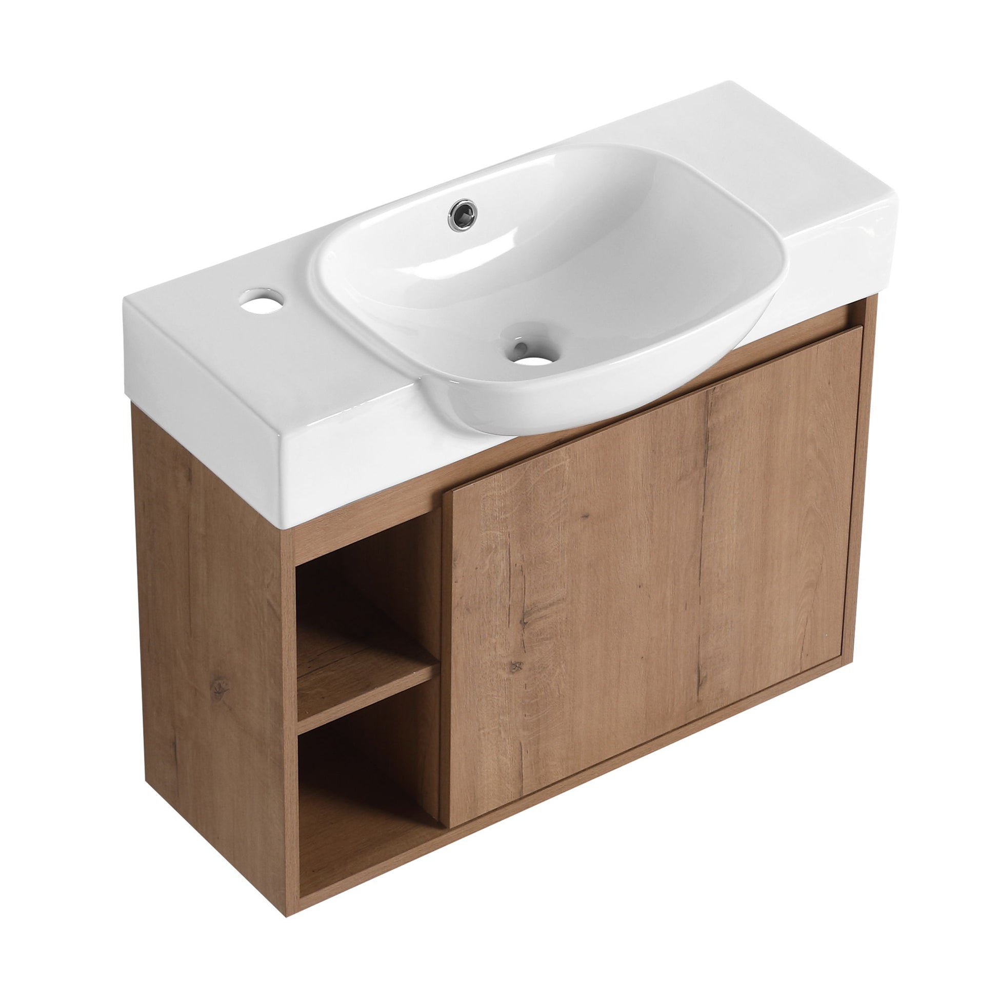 Sleek Design Freestanding Bathroom Vanity With Sink, Soft Close Door