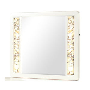 La Pierre - Rectangular Mirror With LED Lighting Panels - Beige