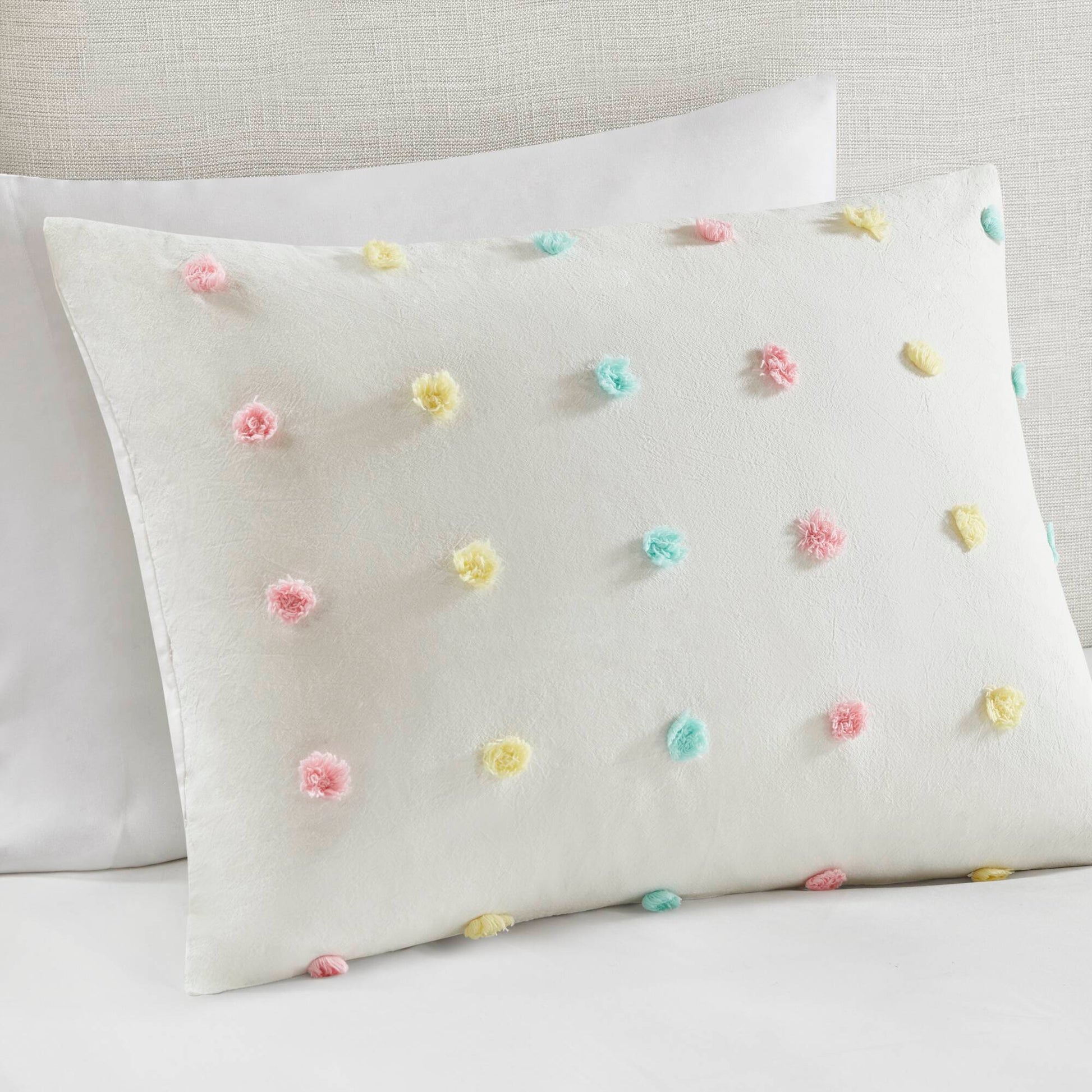 Callie - Twin Pom Pom Comforter Set - Multi