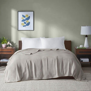 Freshspun Basketweave - Twin Blanket - Gray