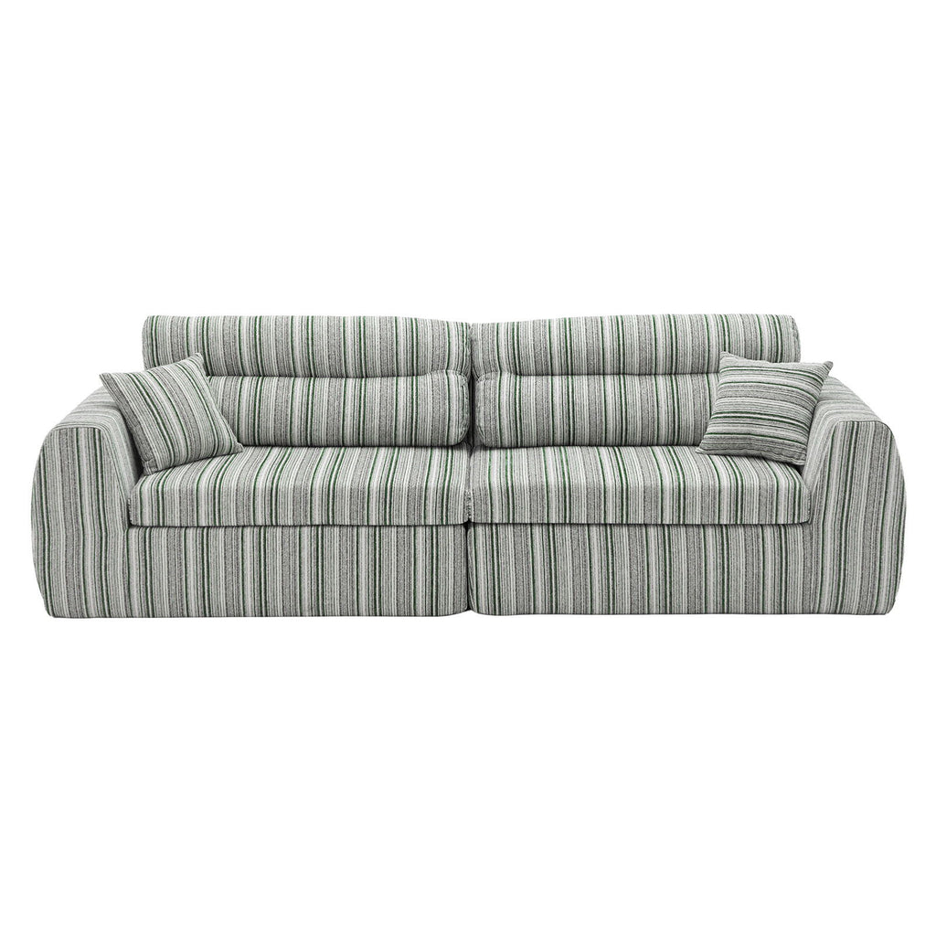 3 Seater, Couch With Throw Pillows For Living Room