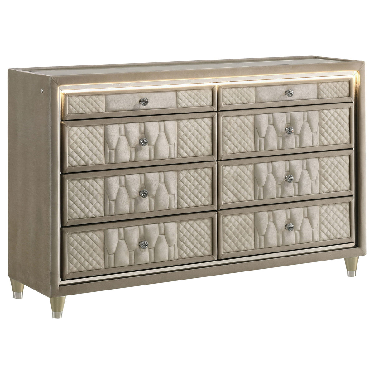 Mika - 8 Drawer LED Dresser