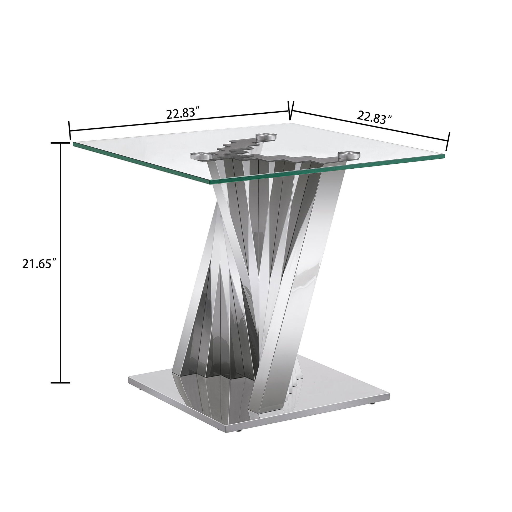 Table With Twisted Fan Shaped Legs