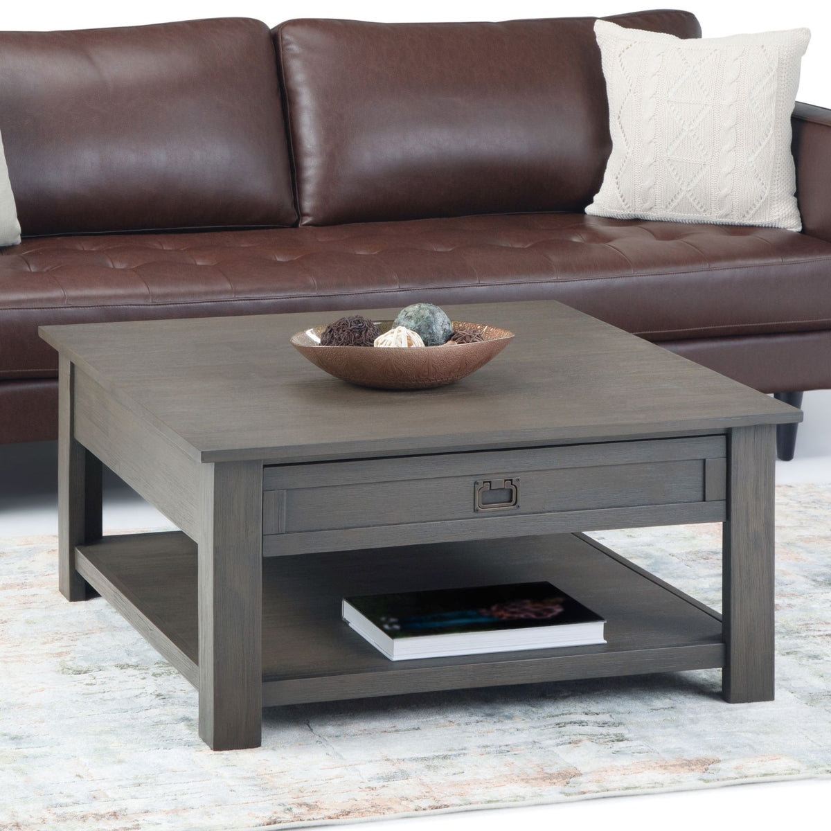 Monroe - Square Coffee Table - Dark Brown