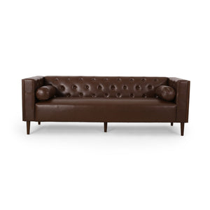 Contemporary 3 Seater Sofa With Tufted Design