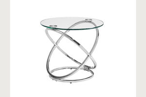 Modern Contemporary Cocktail Table Set - Chrome