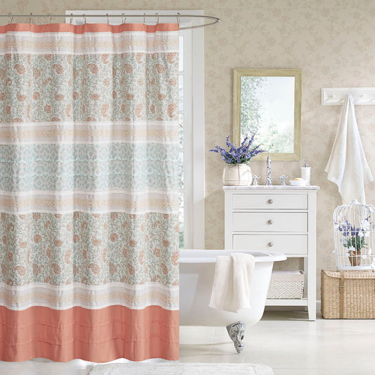 Dawn - Shower Curtain - Coral