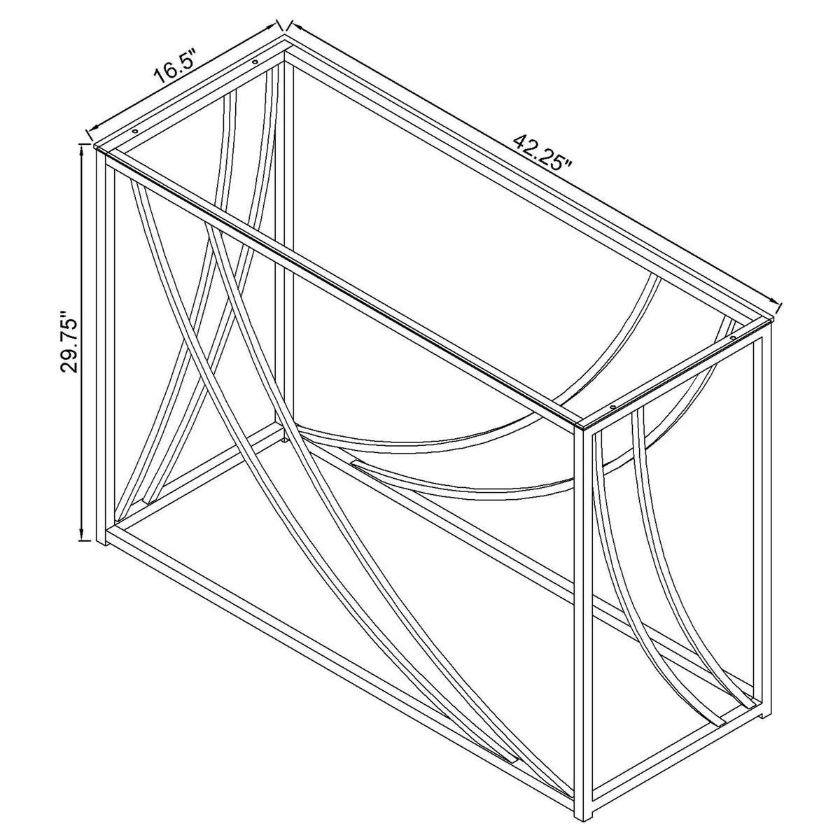 Kempton - Console Table - Chrome