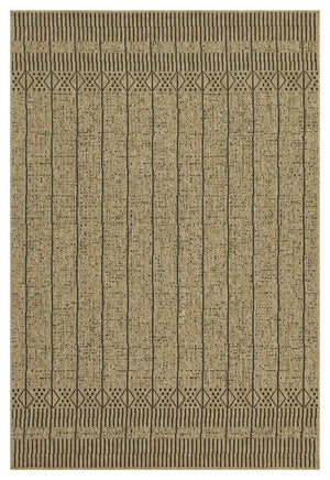 Earth - 7'10" X 10'3" Polypropylene, Indoor, Outdoor Area Rug - Jute / Black