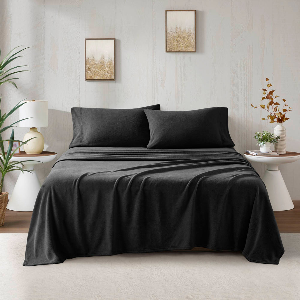 Micro Fleece - Twin Long Sheet Set - Black