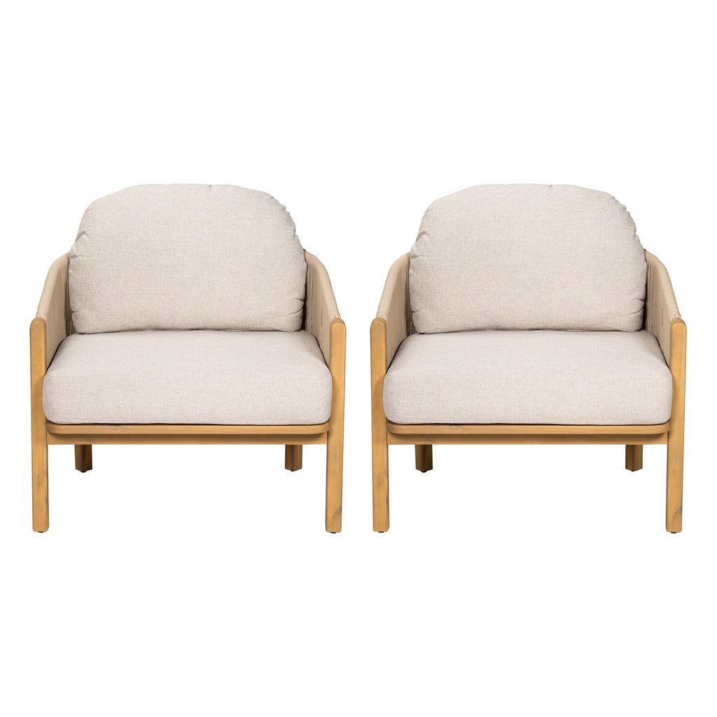 Grotta - Outdoor Wood Club Chair (Set of 2)