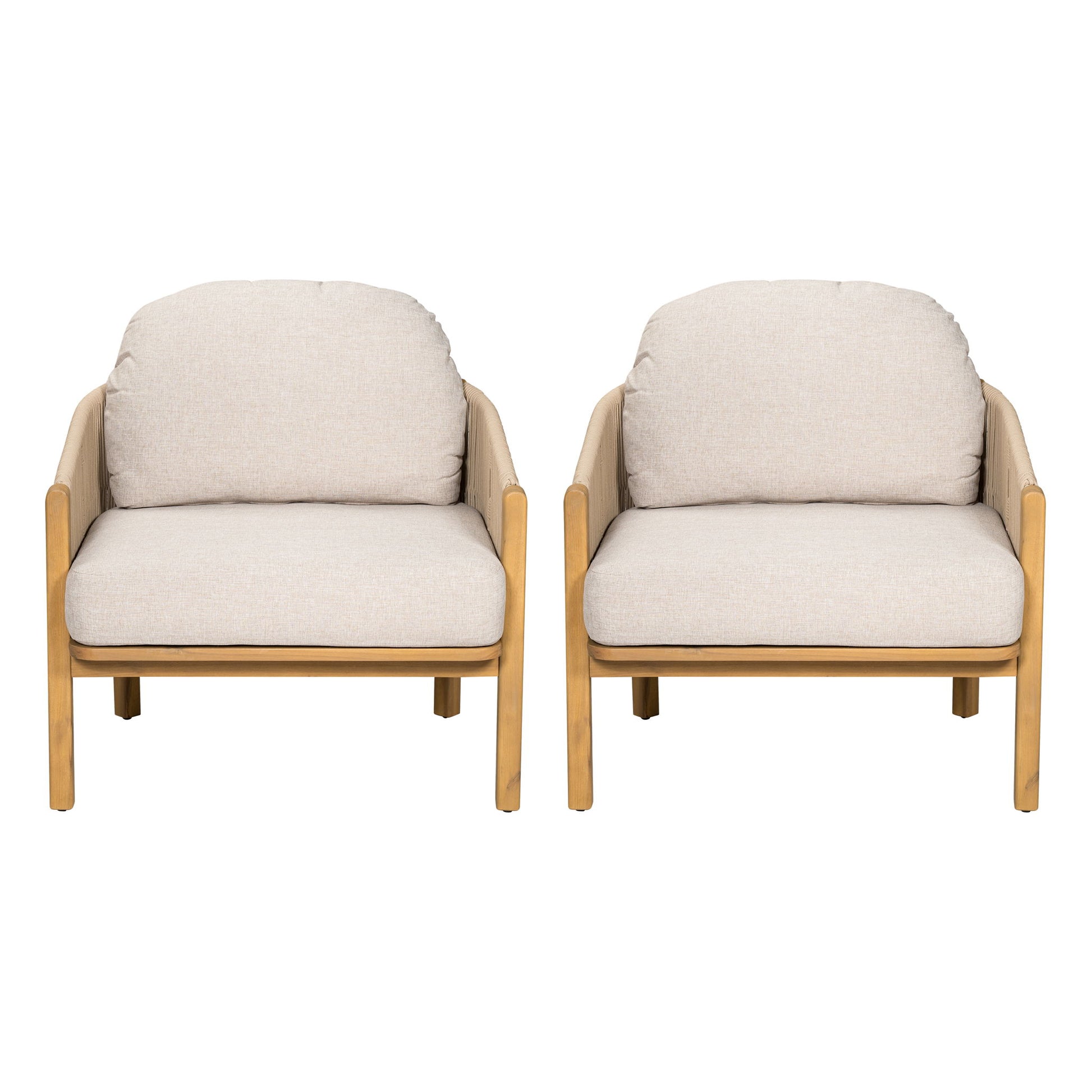 Grotta - Outdoor Wood Club Chair (Set of 2)