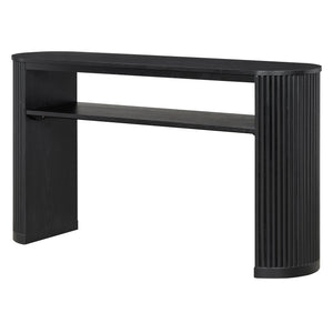 Console Table With Fluted Legs, Open Shelf
